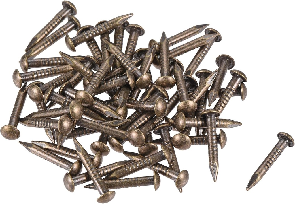 uxcell Small Tiny Hardware Brass Nails 2mmx15mm(DXL) for DIY Wooden Boxes Accessories Bronze Tone 60pcs
