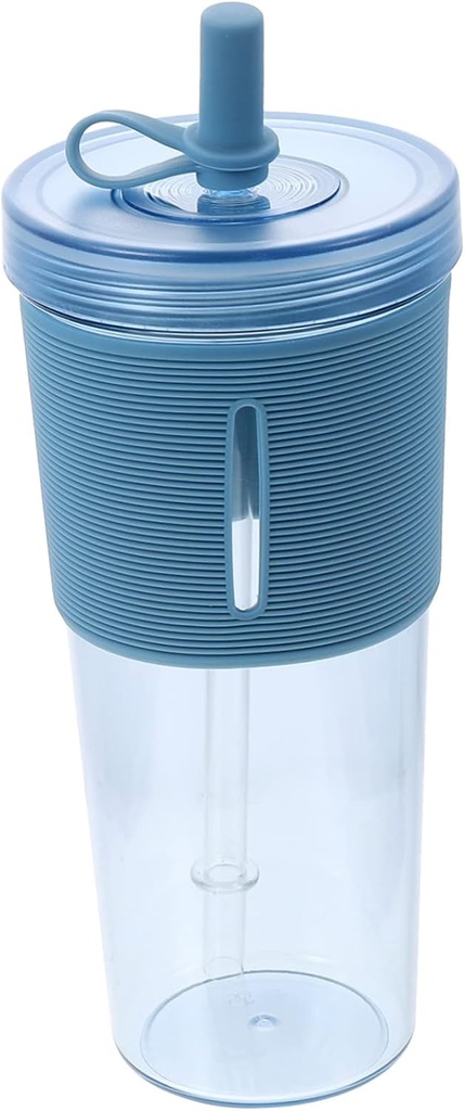 Elegant Large Straw Cup Cover 710ml Acrylic Water Bottle for Outdoor Sports