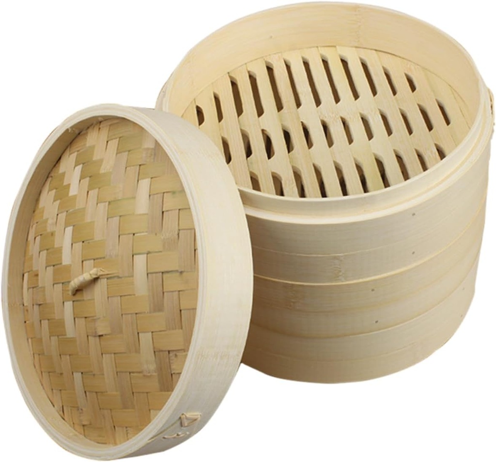 Steamer for Cooking Kitchen Food Steamer with Lid Non-stick Design for Dumplings Vegetables Fish and Meat Steaming Basket