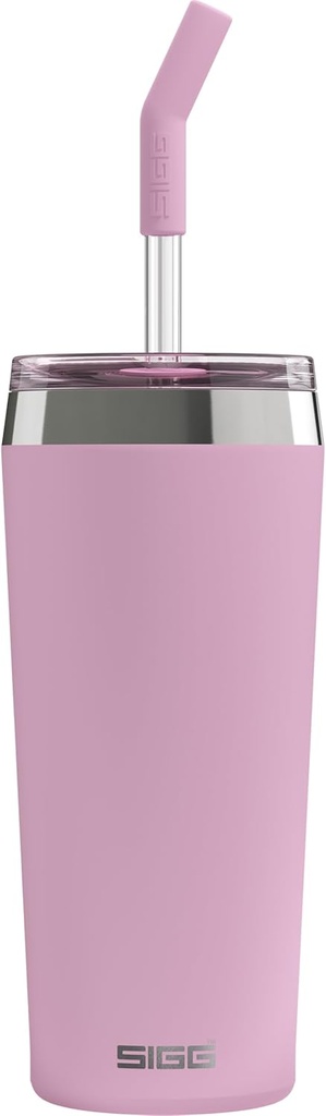 SIGG - Insulated Mug - Travel Mug Helia - With Durable Glass Straw & Cleaning Brush - Leakproof - BPA Free - 18/8 Stainless Steel - 15oz/20oz