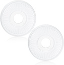 Liliful 2 Pieces PU Ceiling Medallion for Light Fixtures White Ceiling Light Decorative Fan Medallion Lighting Ceiling Ring Covers 13"OD x 3.5"ID Molded Round Ceiling Medallions for Chandeliers Home