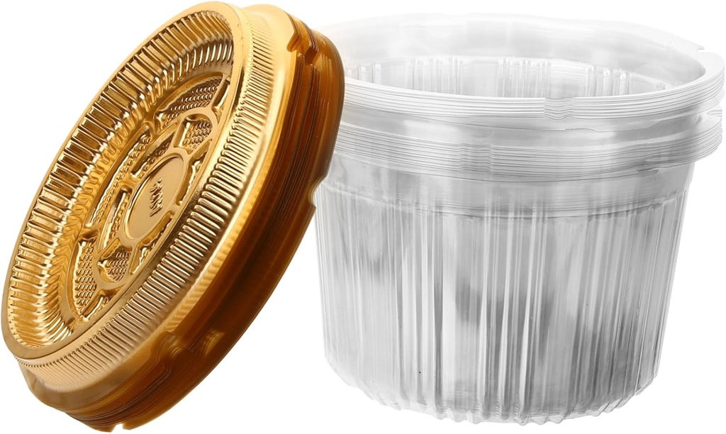 20Pcs Clear Plastic Cake Boxes with Lids Cake Containers for Home Party Bakery Shop Packaging Protectors