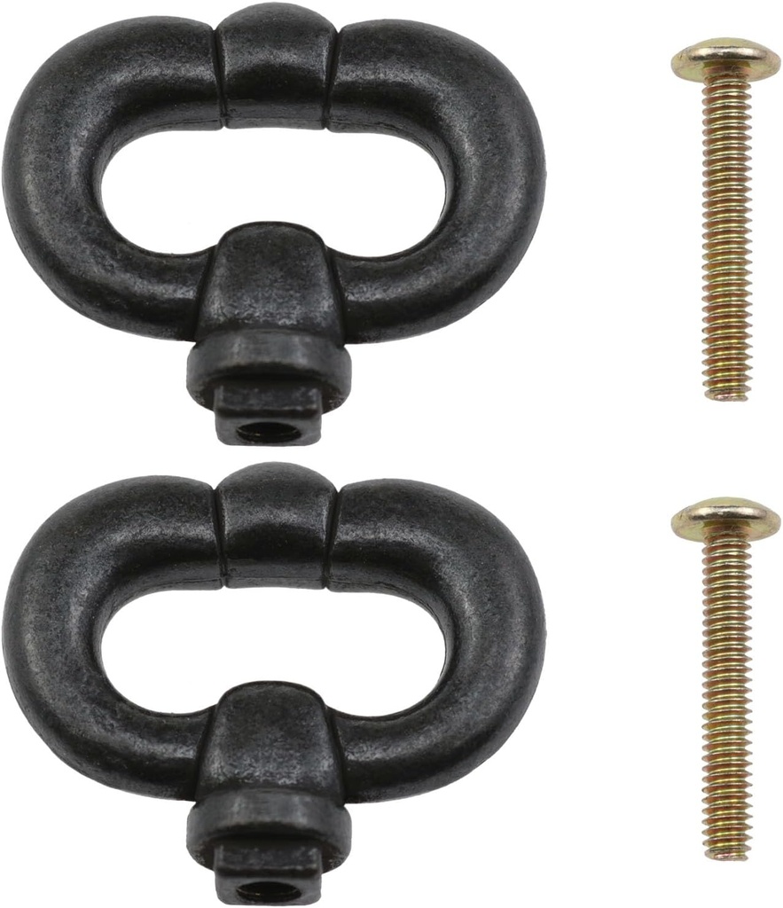 Ring-Shaped knob 36.5x29.5mm Antique Cabinet Door Handle Accessory zinc Alloy Drawer knob Ring Black Antique Color 2pcs