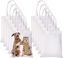 YOUKE OLA 10 Pieces Sublimation Tote Bags Printing Blank Canvas Tote Bags for Decorating and DIY Crafting White