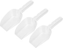 3pcs Thickened Acrylic Ice Scoop Set Multipurpose Food Shovels for Flour Dried Fruits and Baking Sturdy and Design Essential Kitchen Tool