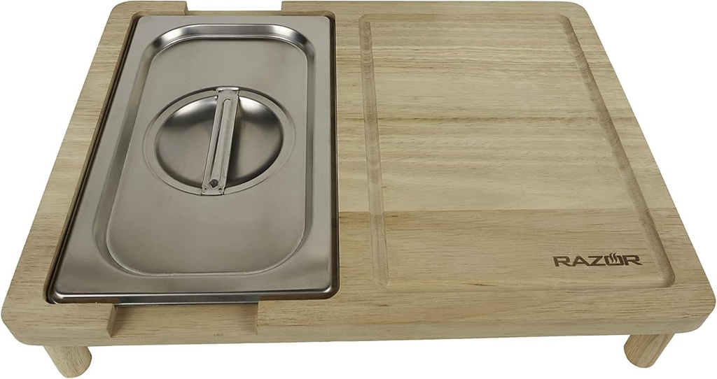 RAZOR Multipurpose Griddle Cutting Board with Covered Food Storage