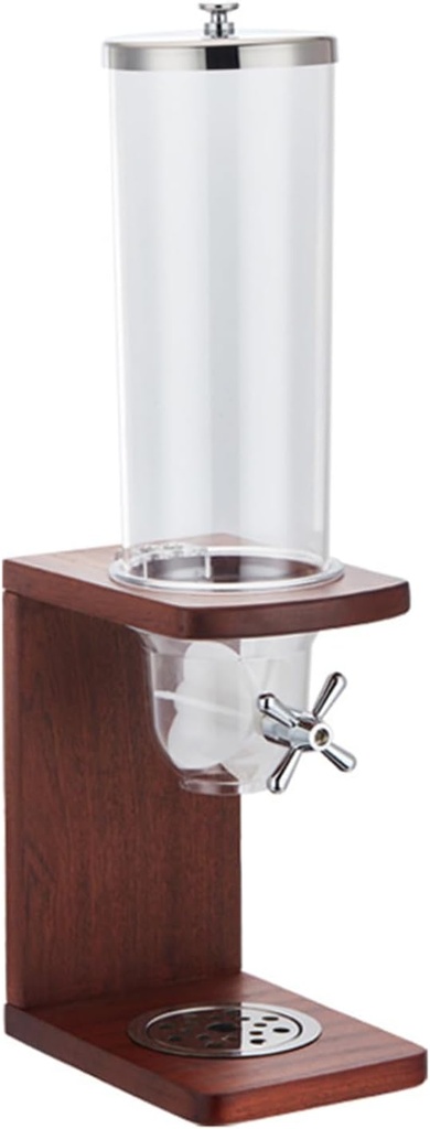 3.5L Cereal Dispenser Countertop, Wooden Single Head Dry Food Dispensers, Snack Organizer Containers for Home, Pantry, Kitchen Counter