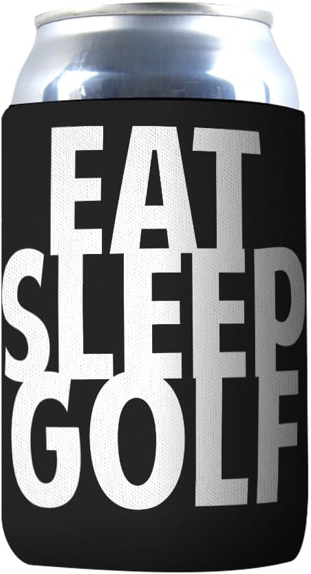 1 Pack - Eat Sleep Golf Drink Cooler Sleeve