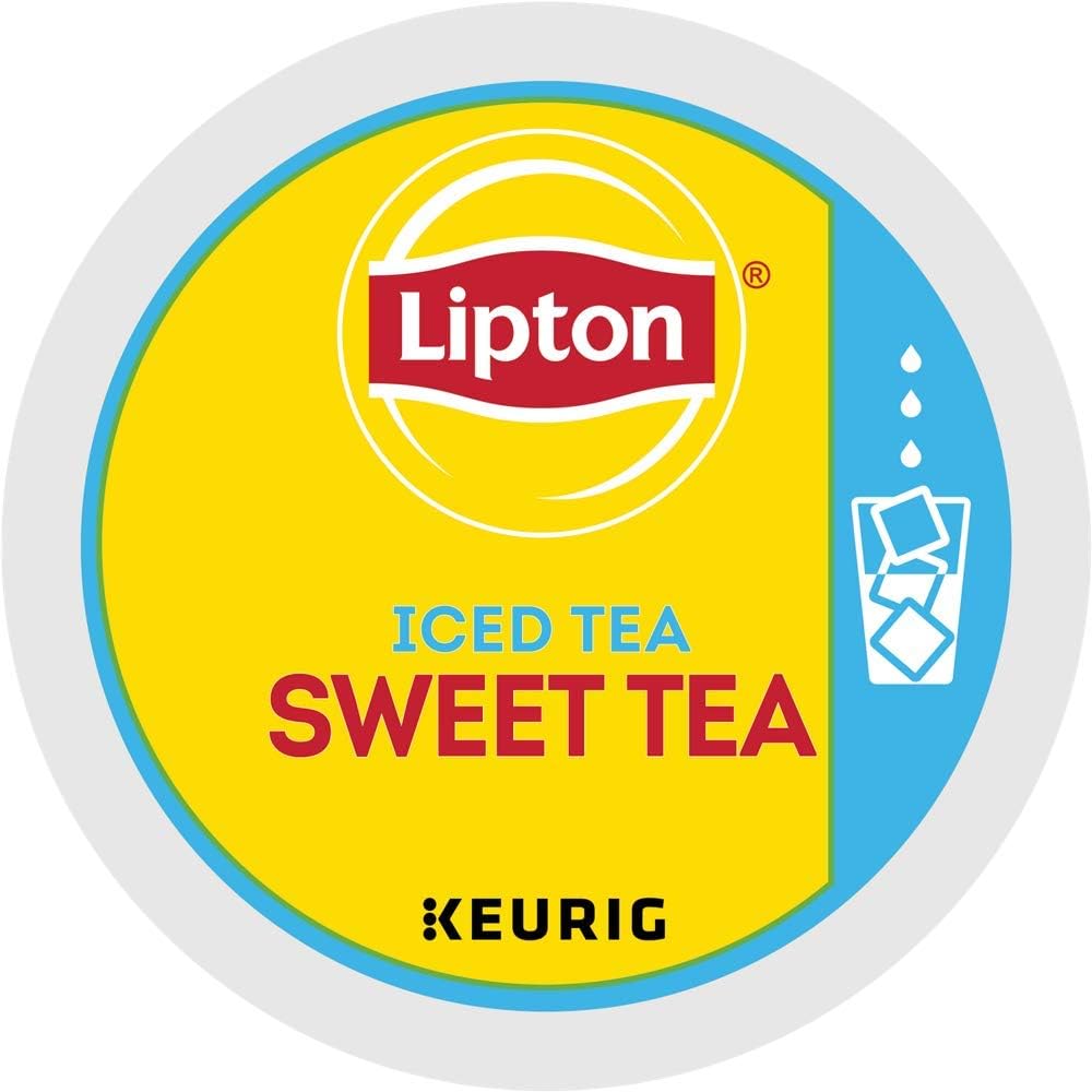 Lipton Sweet Iced Tea single serve capsules for Keurig K-Cup pod brewers, 22 Count