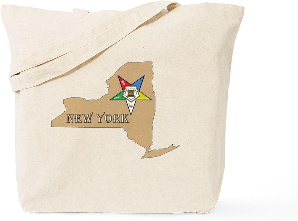 CafePress New York OES Tote Bag Reusable Natural Beige Canvas Shopping Bag