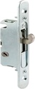 HauSun Mortise Lock with 45 Degree Keyway and Round Faceplate,Adjustable,Spring-Loaded Hook Latch Replacement for Sliding Patio Doors Constructed of Wood, Aluminum and Vinyl, 4-5/8"