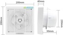Bathroom Exhaust Fan, Ventilation Fan, Low Noise Bathroom Silent Household Kitchen Range Hood for Bathroom Kitchen
