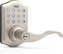 Honeywell Safes & Door Locks - Keyless Entry Lever Door Lock Handle with Electronic Keypad - Easy to Install for Front Door Lock with Code - 50 User Pin Codes - Satin Nickel, 6.5 x 8.8 x 9 in, 8734301