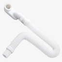 Bathtub Shower Drain Pipe, Flexible Freestanding Tub Drain Kit, 1 1/2 inch Diameter Low Profile Flat Shower Drain Pipe Kit for Home and RV Bathtubs, 36.6 Inch