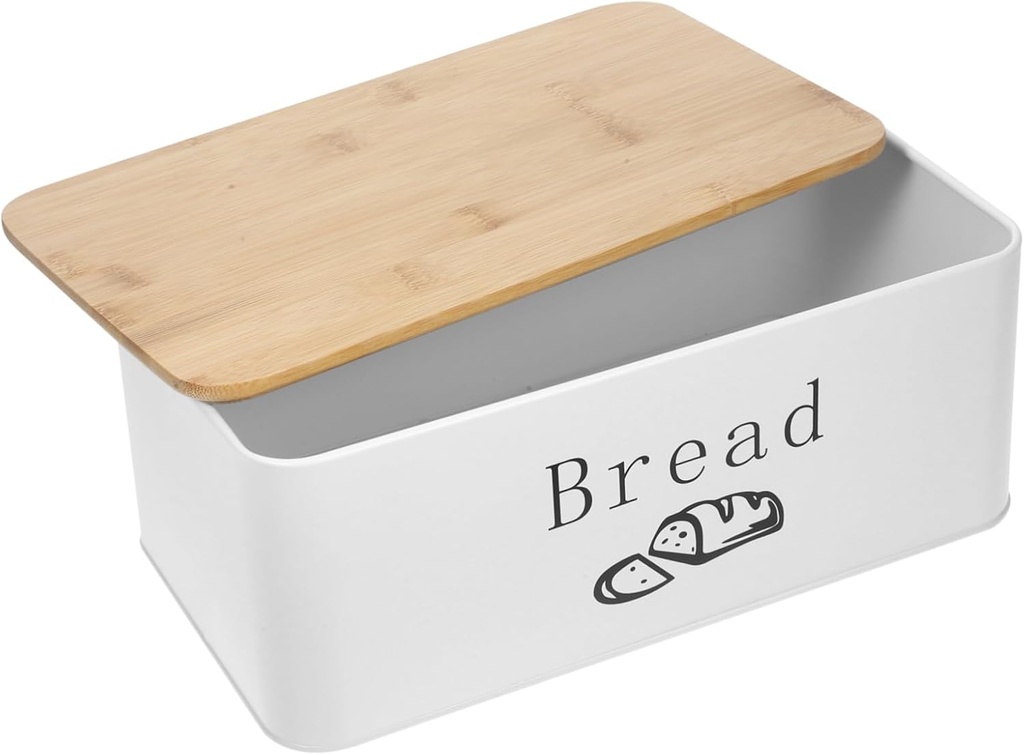 PRETYZOOM Sturdy Carbon Steel Bread Box Airtight Bread Storage Container for Kitchen