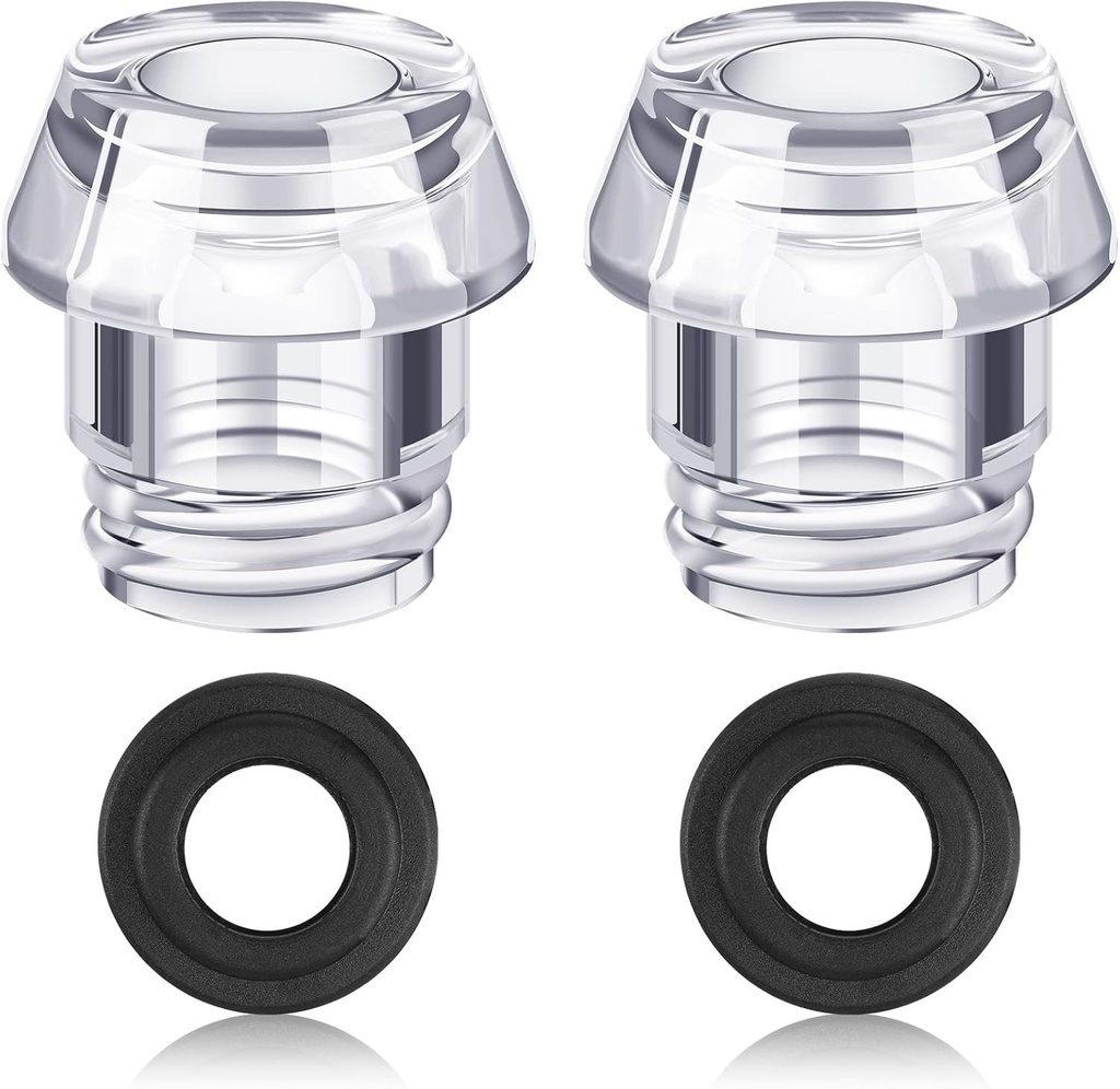 Eaasty 2 Sets Coffee Percolator Parts Plastic Replacement Top with Washer Rings Compatible with Farberware Transparent Coffee Percolator Top Replacement