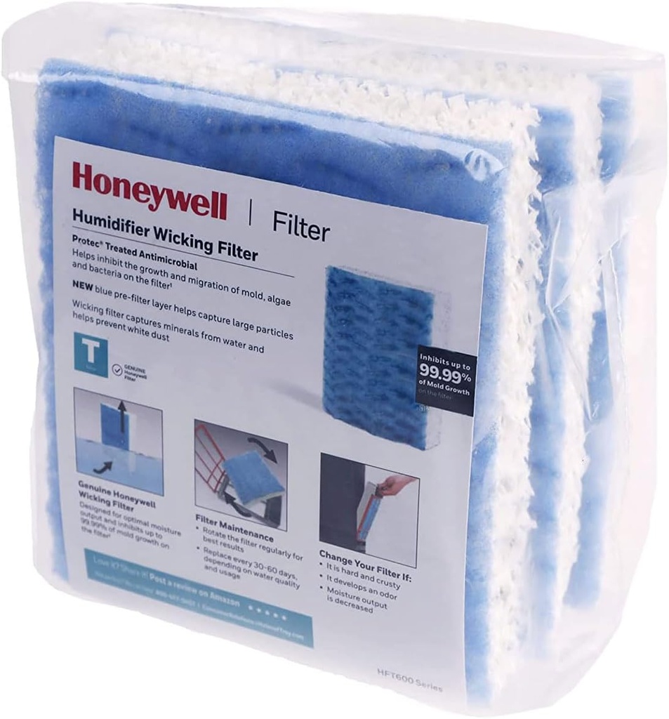 Honeywell Replacement Wicking Filter T, 3 pack, white, 3 Count