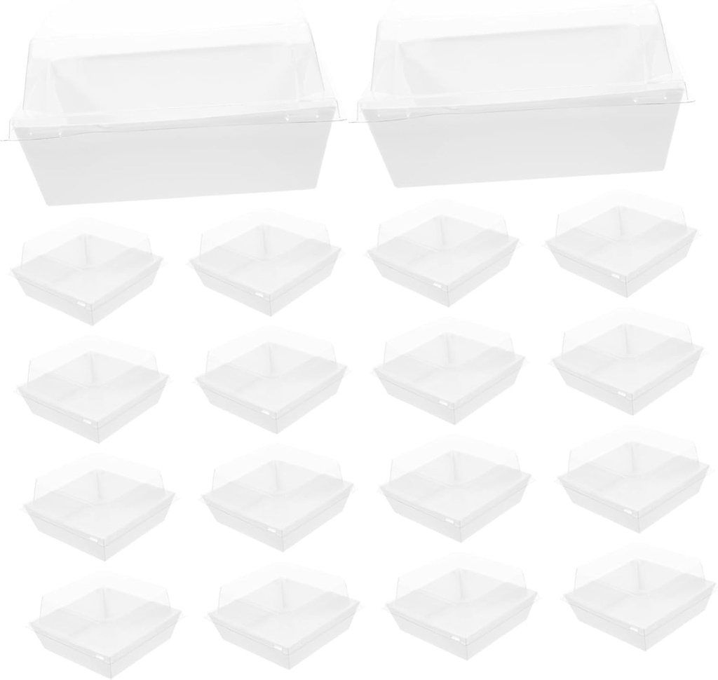 50pcs Clear Cupcake Boxes with Lids Stackable Bakery Containers for Desserts and Baked Goods for Parties and Gifting Food-safe Material