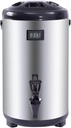 Stainless Steel Insulated Beverage Dispenser, 12L Insulated Thermal Hot and Cold Beverage Dispenser with Spigot for Hot Tea & Coffee, Cold Milk, Water, Juice,Soup Family Party Cafe Buffet