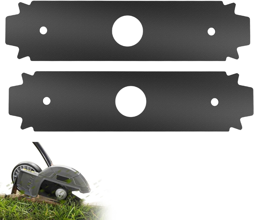 2-Pack AC04215 8" Reversible Heavy Duty Hardened Steel Edger Blade Expand-It - Compatible with Ryobi UT50500, UT15518, RY15518, RYEDG11, P2310 and P2300B Heavy Duty Edger (818-928)