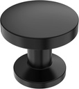 Alzassbg 10 Pack Matt Black Cabinet Knobs, 1.1 Inch(30mm) Diameter Round Cabinet Knob Hardware for Kitchen Dresser Drawer AL6044MB