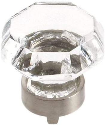 Amerock BP55268CG10 Traditional Classics 1-5/16 in. (33mm) Crystal Knob, Satin Nickel - Pack of Ten