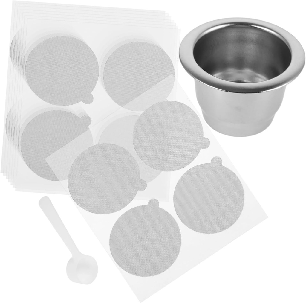 Espresso Reusable Coffee Capsule Stainless Steel Design with Aluminum Foil Seal for Convenient Storage and Eco-friendly Coffee Pod for Multiple Uses