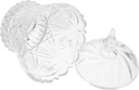 Glass Candy Jar with Lid Elegant Decorative Storage Bowl for Home Office Weddings for Candy Cookies Jewelry Clear Design