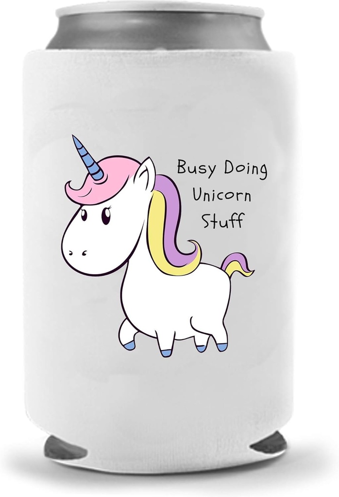 Unicorn Beer Coolies | Unicorn Stuff Magical Unicorn Party Jokes | Funny Gag Party Gift Beer | Beverage Soda Holder | Craft Beer Gifts | Quality Neoprene Insulated Can Cooler (Unicorn Stuff)