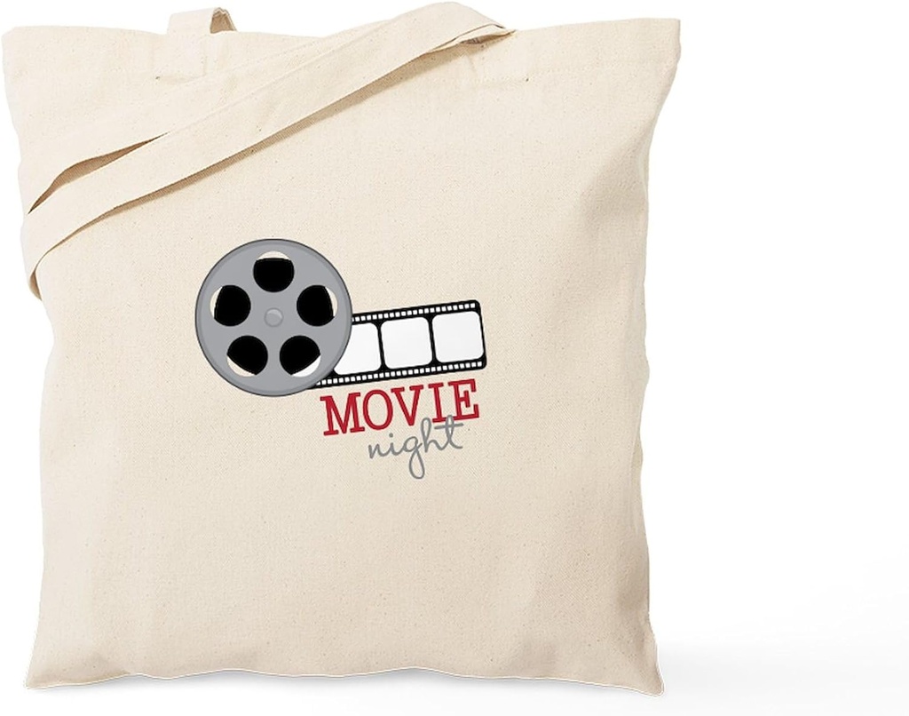 CafePress Movie Night Reel Tote Bag Reusable Natural Beige Canvas Shopping Bag