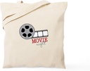 CafePress Movie Night Reel Tote Bag Reusable Natural Beige Canvas Shopping Bag