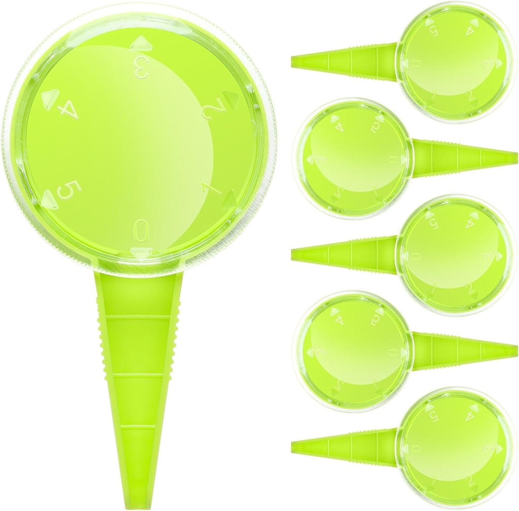 Coolrunner 6 Pack Sowing Seeds Dispenser Tool Seed Dispenser Sower Seed Spreaders Planter Seeder Tool with 5 Dial Settings, Plastic Seed Spreader for Flowers, Vegetables