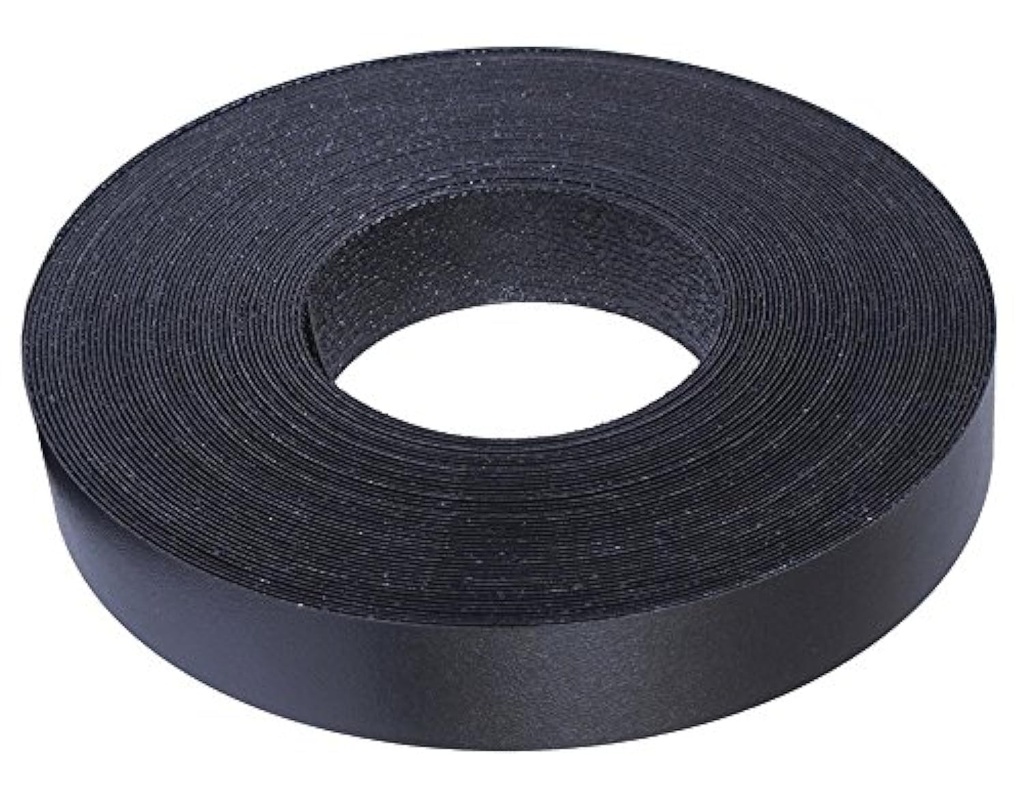 Edge Supply Black Melamine 3/4 inch X 25 ft roll of Black Edge Banding – Pre-glued Flexible Edging – Easy Application Iron-On Edging for Cabinet Repairs, Furniture Restoration