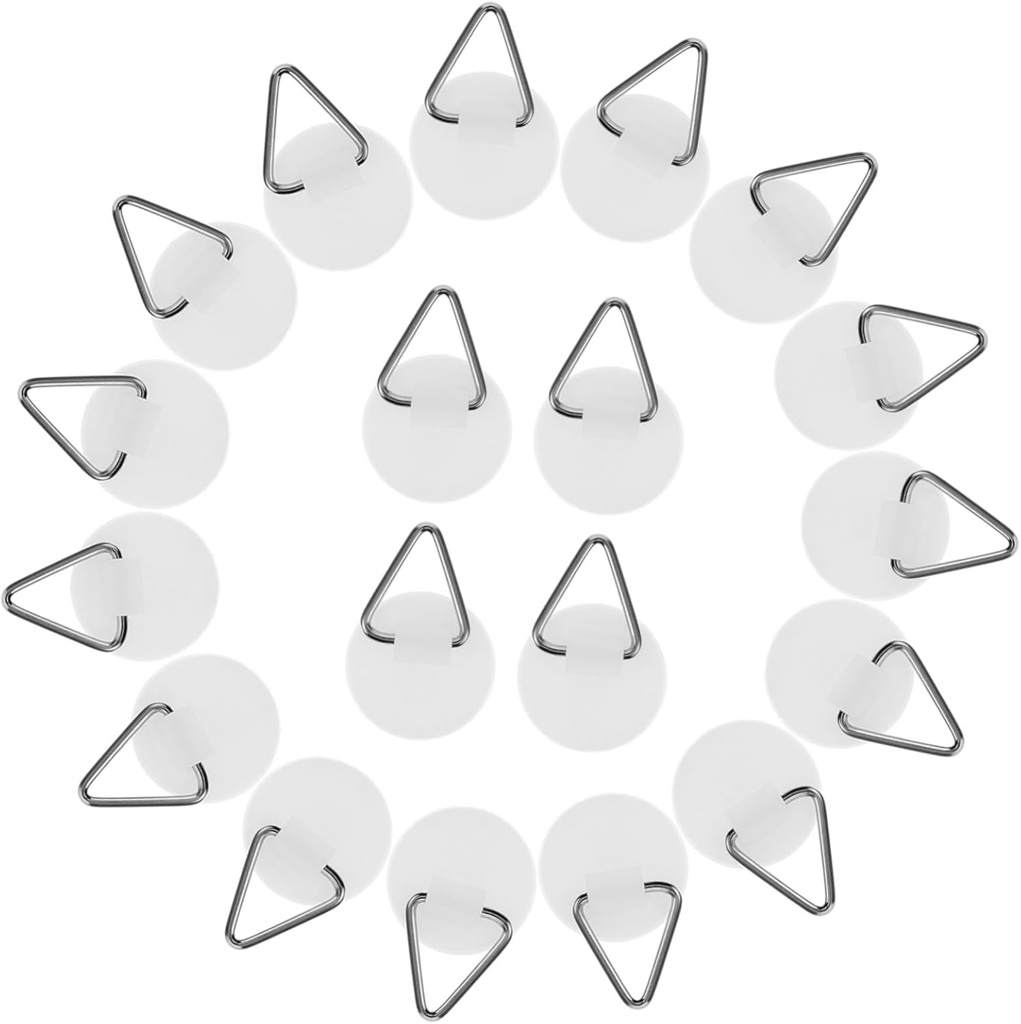 20pcs Invisible Plate Hooks Wall Mounted Adhesive Hangers for Decorative Plates Easy Installation Heavy-Duty Space Saving for Kitchen Bathroom Bedroom Decor