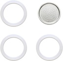 Moka Pot Replacement Spare Coffee Espresso Filter Plate Gasket Seal Ring Food Grade Silicone for 3 cup Aluminium Stovetop Coffee Maker Pots (3-cup)