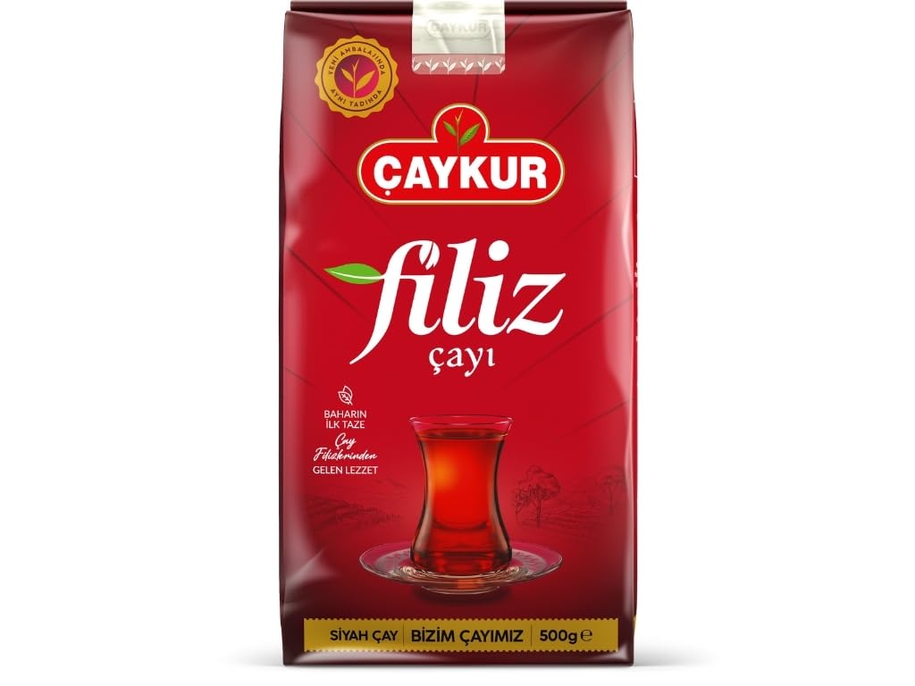 ÇAYKUR Filiz Black Tea, First Harvest Golden Tips, Loose Leaf Premium Tea, Best Flavor 500g / 17.6 Oz