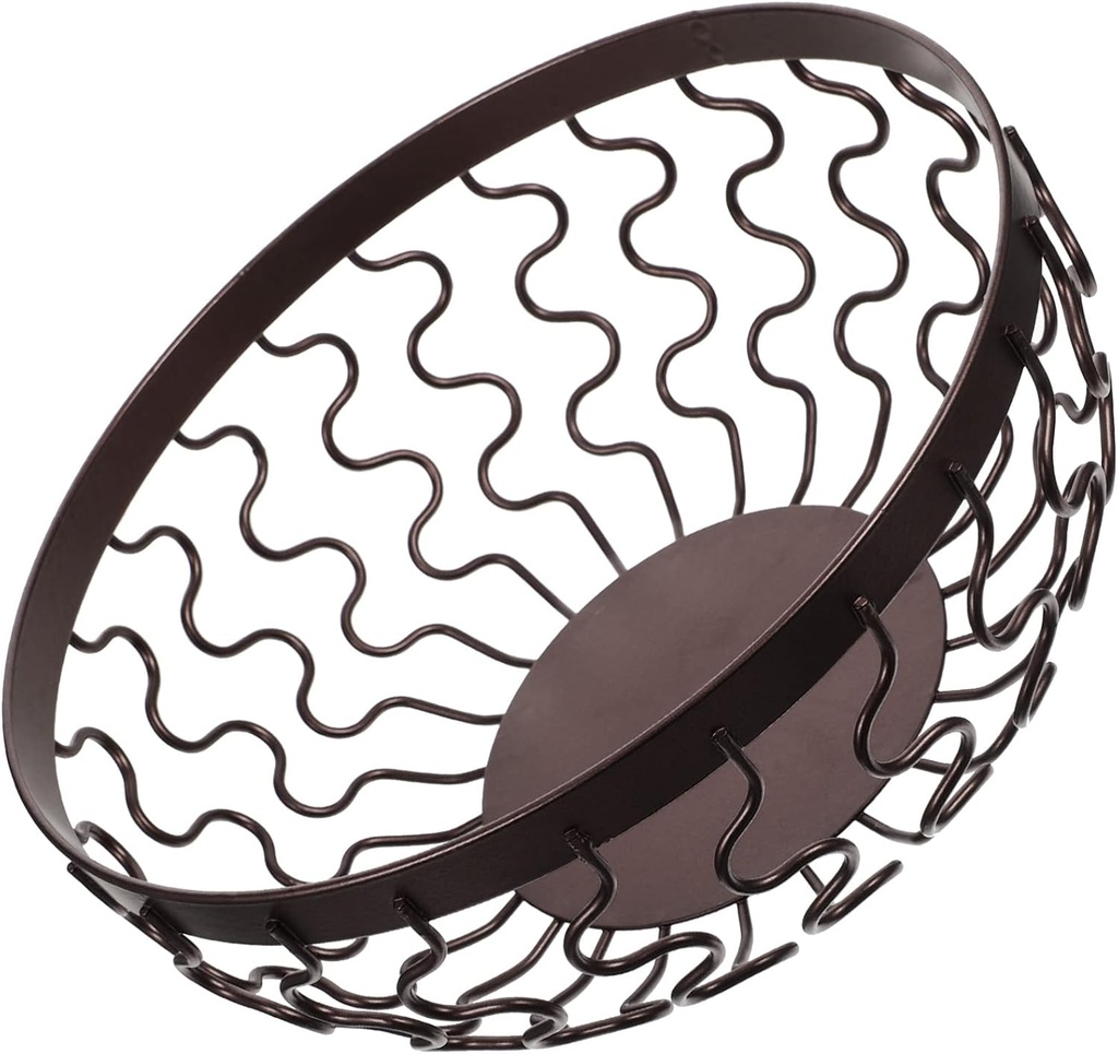 Cabilock Metal Fruit Basket for Kitchen Nordic Style Wire Vegetable Holder Storage Tray Compact Design for Fruits Snacks Dried Goods Easy to Clean