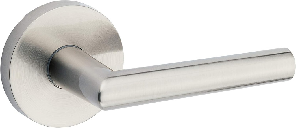 Kwikset 91540-003 Milan Door Handle Lever with Modern Contemporary Slim Round Design for Home Hallway or Closet Passage in Satin Nickel