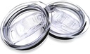 20oz Skinny Tumbler Replacement Lids 2 Pack,Spill Proof Splash Resistant Silicone Sliding Covers,Straw Friendly, BPA Free