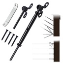 Muzata 40 Pairs 1/8" Black Cable Railing Hardware Kit Swage Toggle Turnbuckle for Wood Post T316 Stainless Steel Deck Cable Railing System Angle 180° Adjustable Stairs 80 Pack CK07