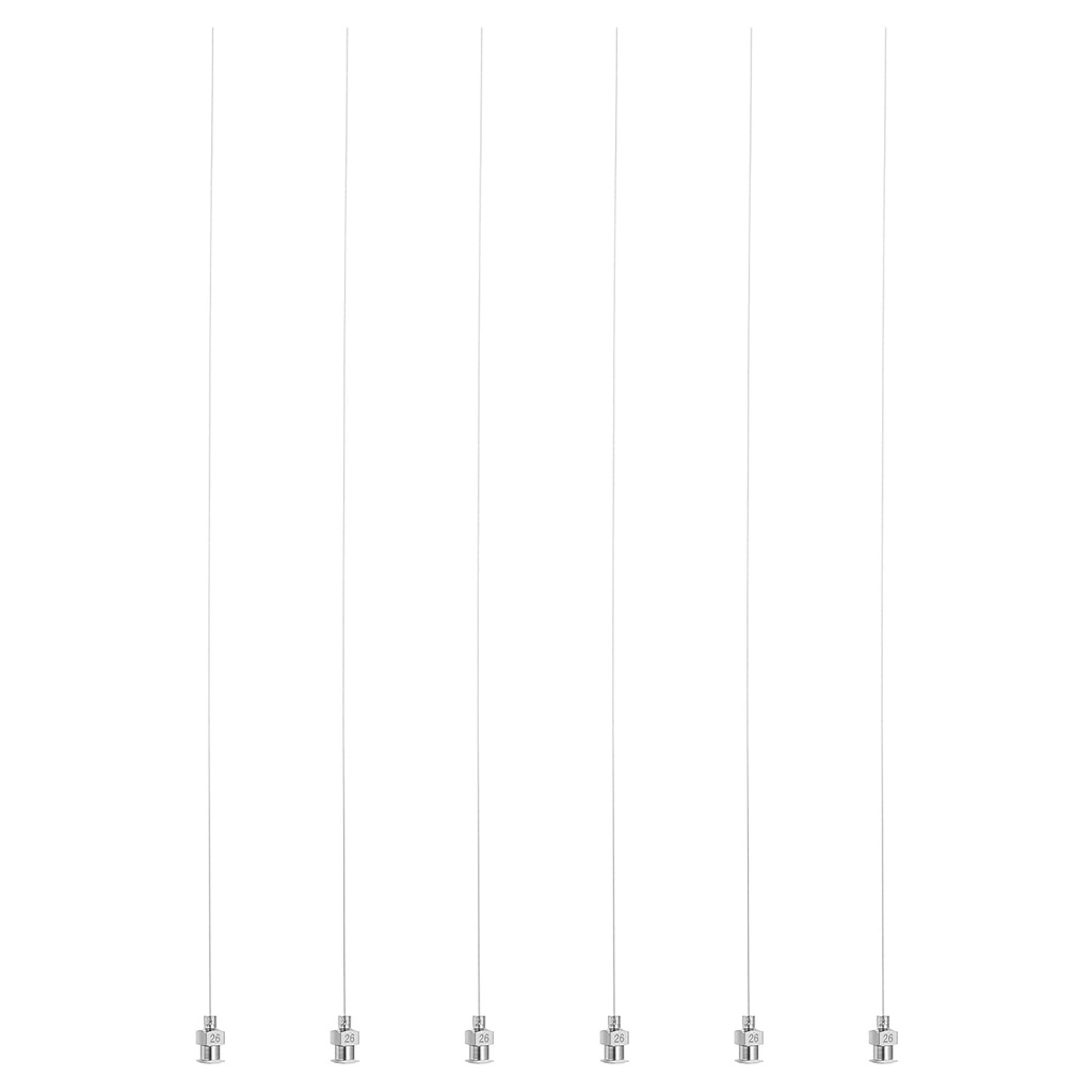 PATIKIL Blunt Tip Dispensing Needle 26G, 6 Pcs 10 Inch Stainless Steel Liquid Dispenser Needles with Lure Lock for Refilling Liquid Inks Adhesives Glue