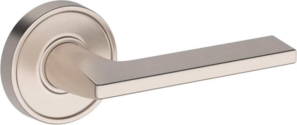 Baldwin PS.ANA.R.RRR Anaheim Hills Passage Door Lever Set with Recessed Round Rose from The Reserve Collection - Satin Nickel