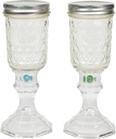 Redneck Wine Glass One of the Only Wine Galsses With a Lid. Set of 2 Quilted