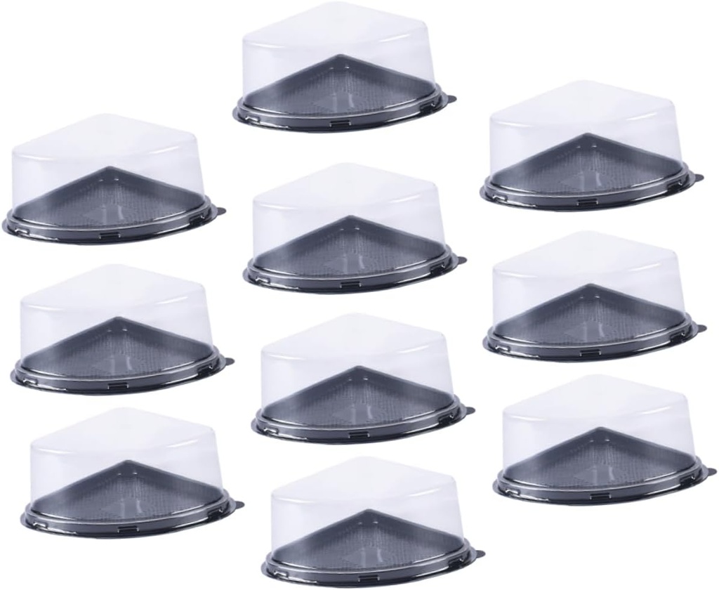 Zerodeko 50pcs Fan-shape Cake Boxes Elegant Dessert Storage Containers for Mousse Cakes and Party Treats and Stylish Packaging for Bakeries and Events