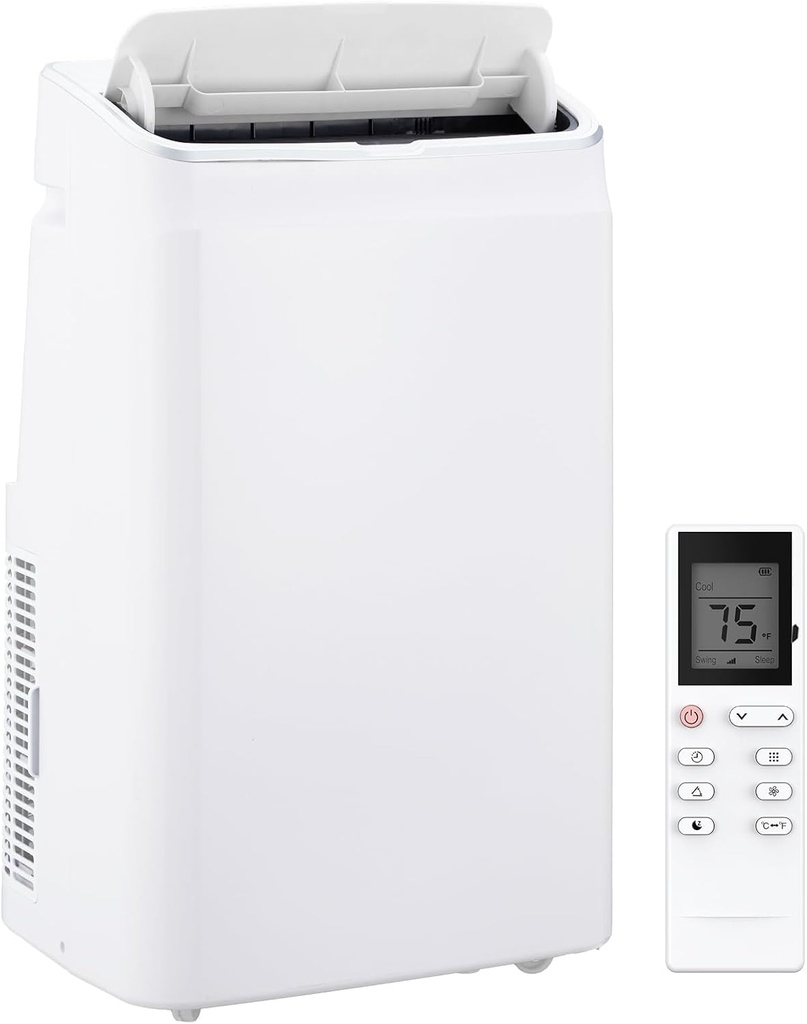 14000 BTU Portable Air Conditioners, 3 in-1 Free Standing Cooling Portable AC Unit with Dehumidifier Function, 54dB Quiet Mode, Remote Control & 24H Timer for Bedroom, Dorms, Office, Indoor Rooms