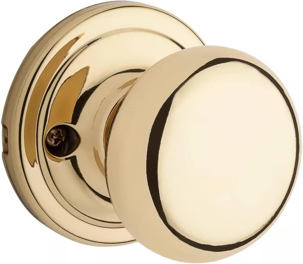 Kwikset 788H Hancock Reversible Non-Turning One-Sided Dummy Door Knob - Bright Brass