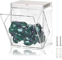 ELLDOO Wall Mounted Laundry Pods Container, Clear Aryclic Coffee Pod Holder, Candy Dispenser Dishwasher Pod Holder, Tipping Bucket Storage Box for Kitchen, Breakroom, Laundry Room, Coffee Station