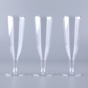 BalsaCircle 60 Plastic Flutes 4.7 oz Clear Tall Champagne Glasses - Disposable Wedding Reception Party Catering Tableware Supplies