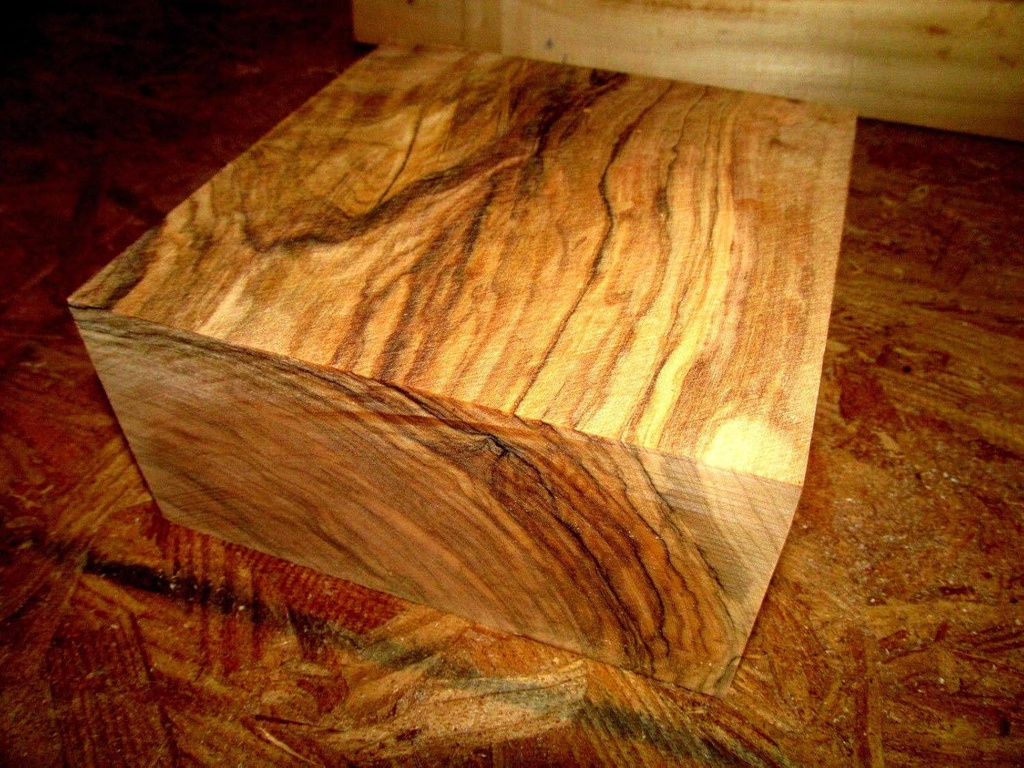 1 Piece of Beautiful Olive Bowl Blank Lathe Lumber Wood Turning 6 X 6 X 3"