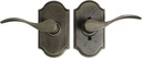 Weslock Left Handed Hall/Closet Carlow Lever Set - Molten Bronze Collection - L7100HPHPSL20 - Weathered Pewter